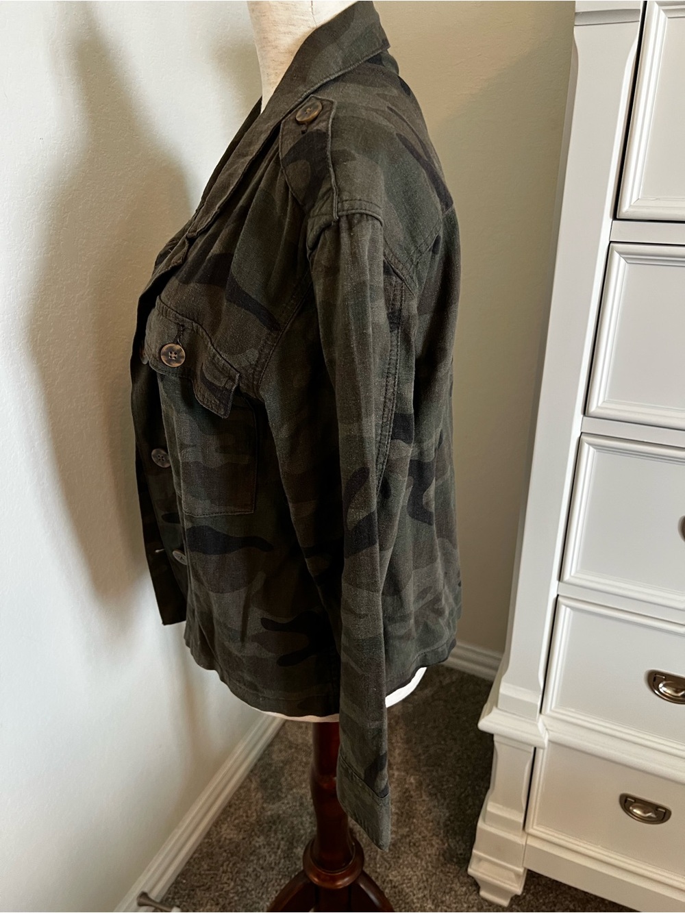NWOT Time and Tru Olive Green Camo Utility Jacket - Picture 7 of 10
